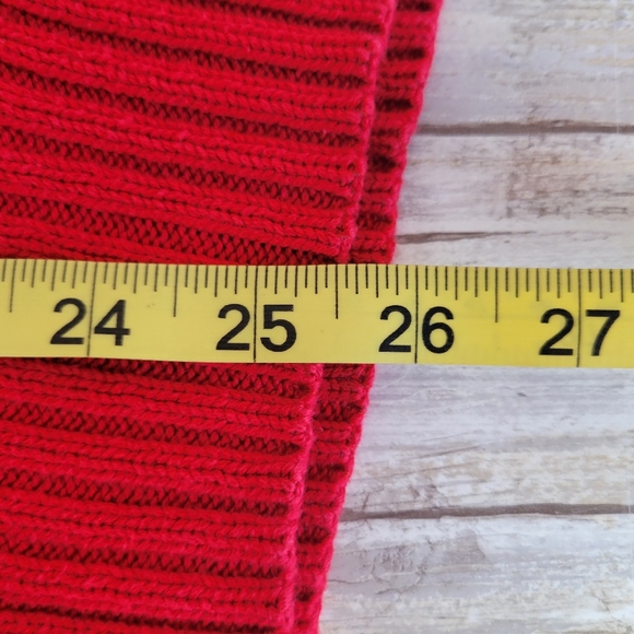 Mens Vintage Nautica Red Knit Sweater Medium Made In USA - Picture 11 of 16